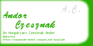 andor czesznak business card